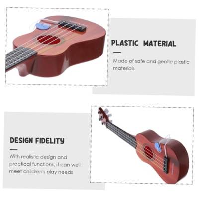 SUPVOX Ukulele Barock Perlmutt Kaffee Gitarre Musikinstrument für Anfänger Leichte Realistische Kindergitarre zur Musikalischen Früherziehung und Eltern Junge Mädchen Spiele von Supvox